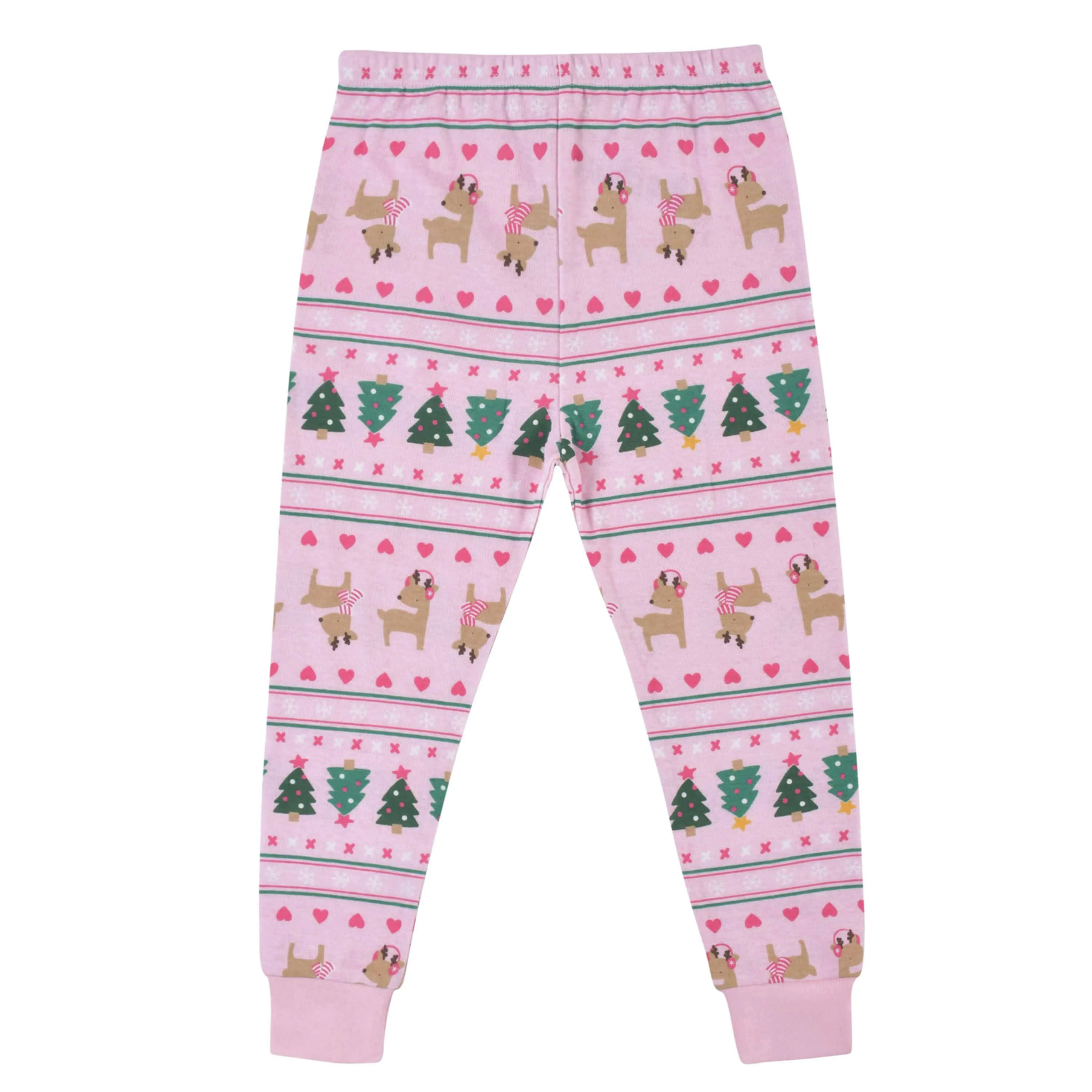 2-Piece Infant & Toddler Girls Winter Wonderland Snug Fit Cotton Pajamas