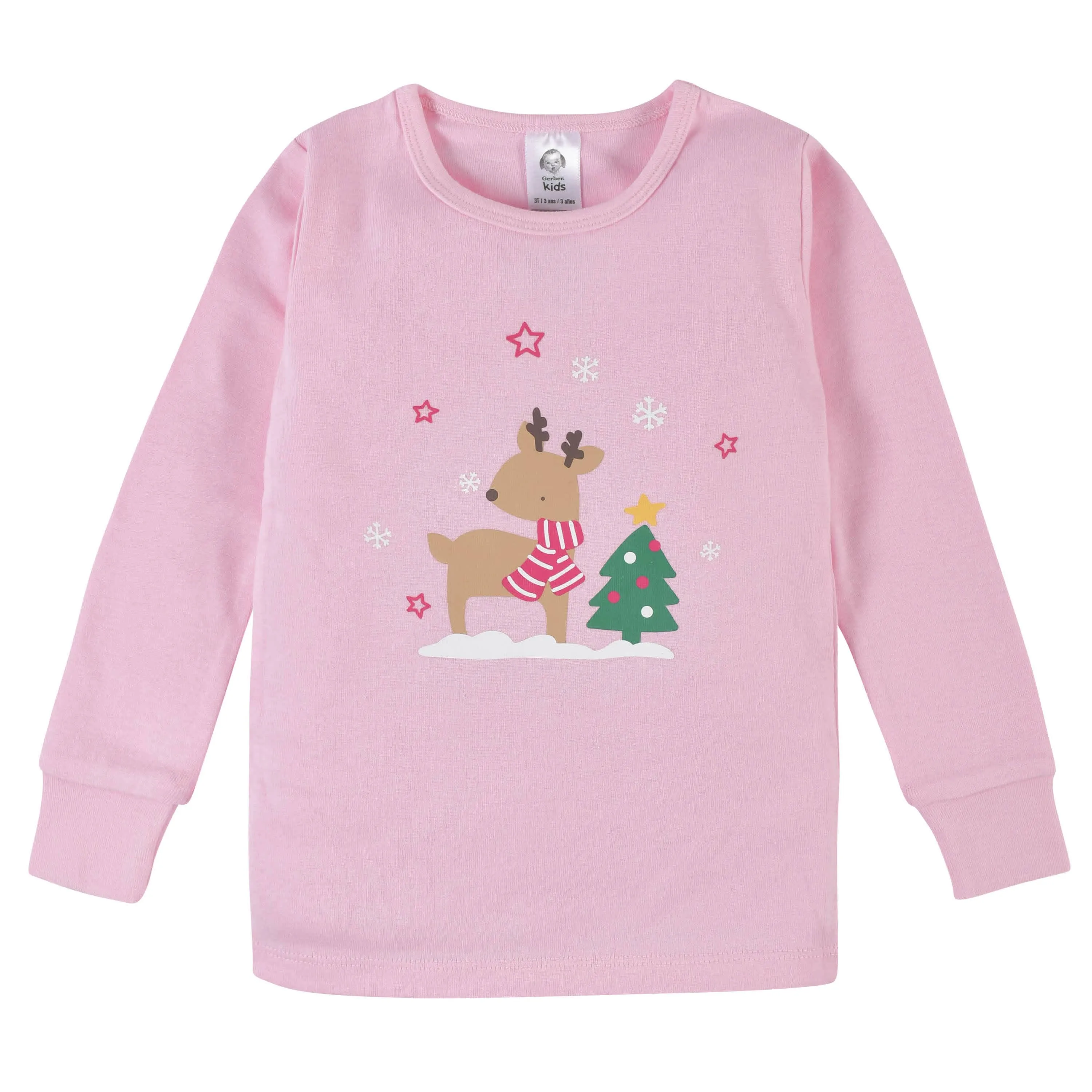 2-Piece Infant & Toddler Girls Winter Wonderland Snug Fit Cotton Pajamas