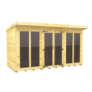 5ft x 12ft Pent Summer House (Full Height Window)