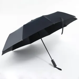 ABSORBIA Unisex 10K 3fold auto open umbrella for Rain & Sun proof, black coated for UV protection and also windproof| Double Layer Folding Portable Umbrella with cover| Black colour |Diameter 96 cm…