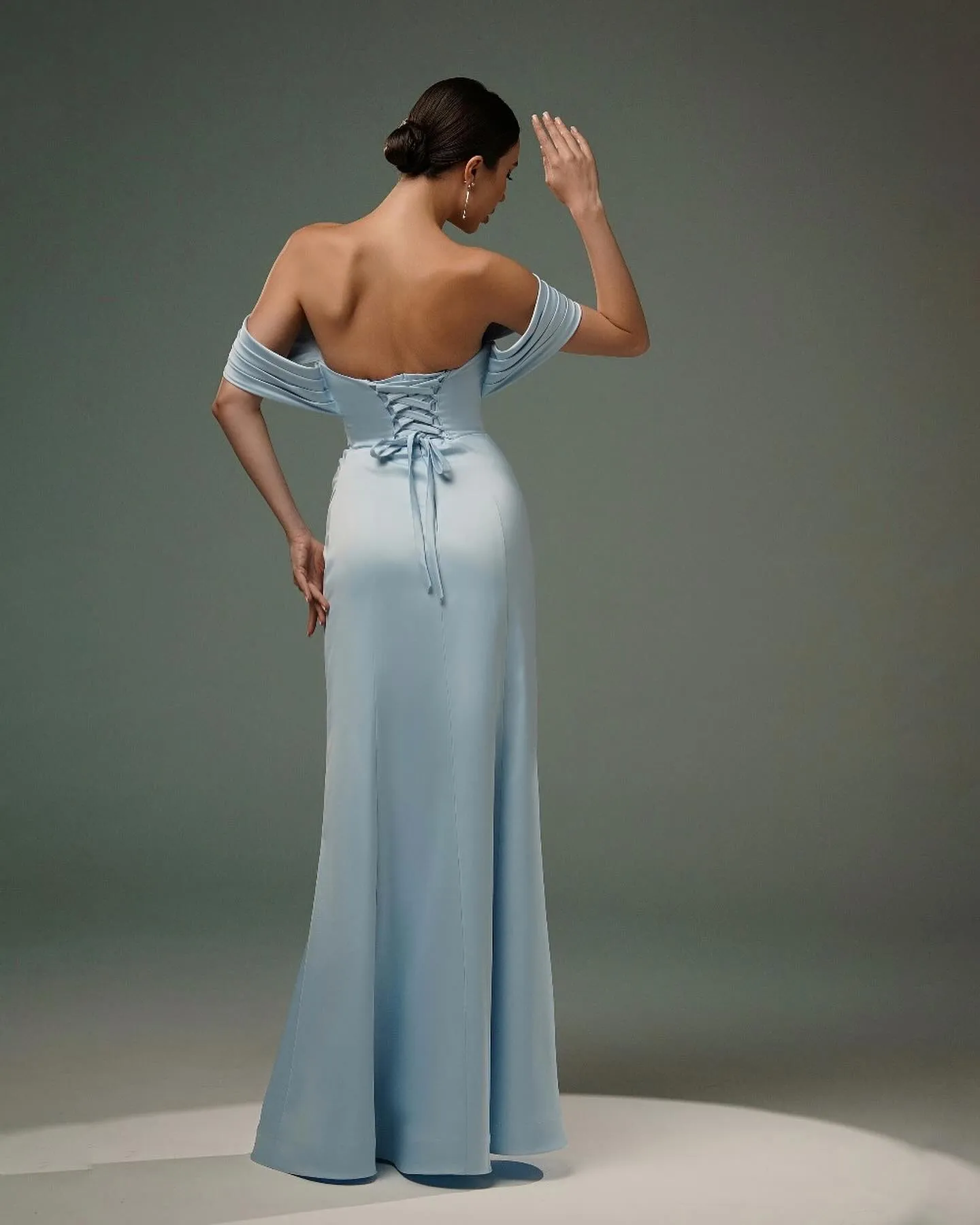 Amazing A-Line Satin Off-The-Shoulder Sleeveless Prom Dresses With Split Front