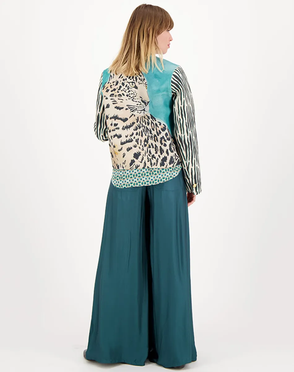 Annie Wide Leg Emerald Pants