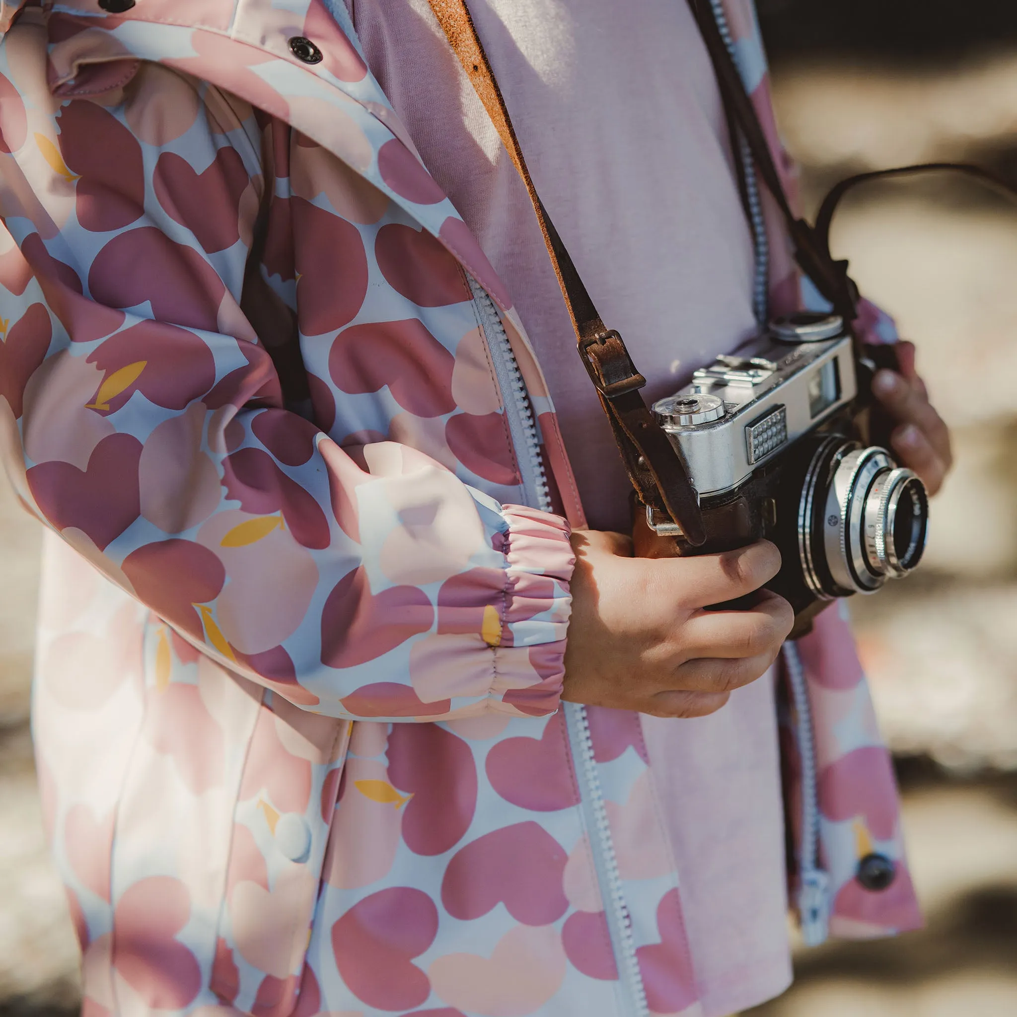 Apple Love Recycled Lined Raincoat