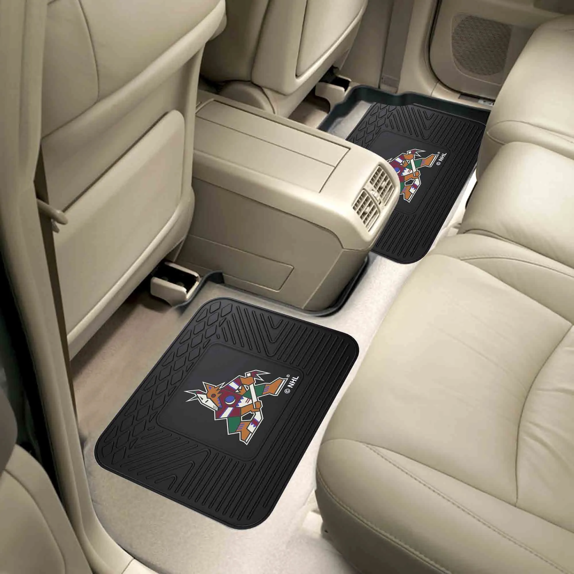 Arizona Coyotes Back Seat Car Utility Mats - 2 Piece Set