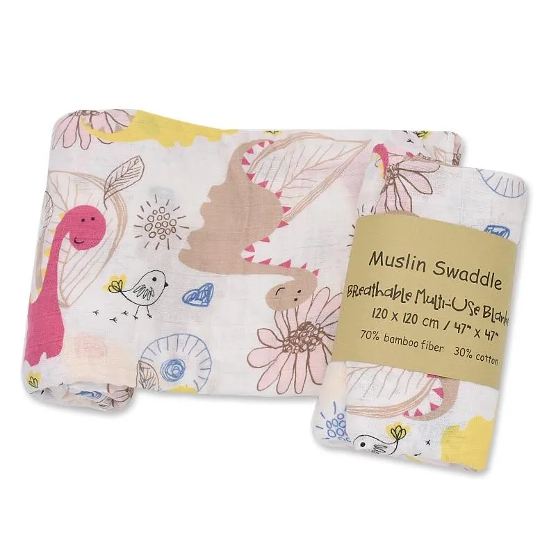 Baby Bamboo Cotton Breathable Soft Muslin Wrap Blankets