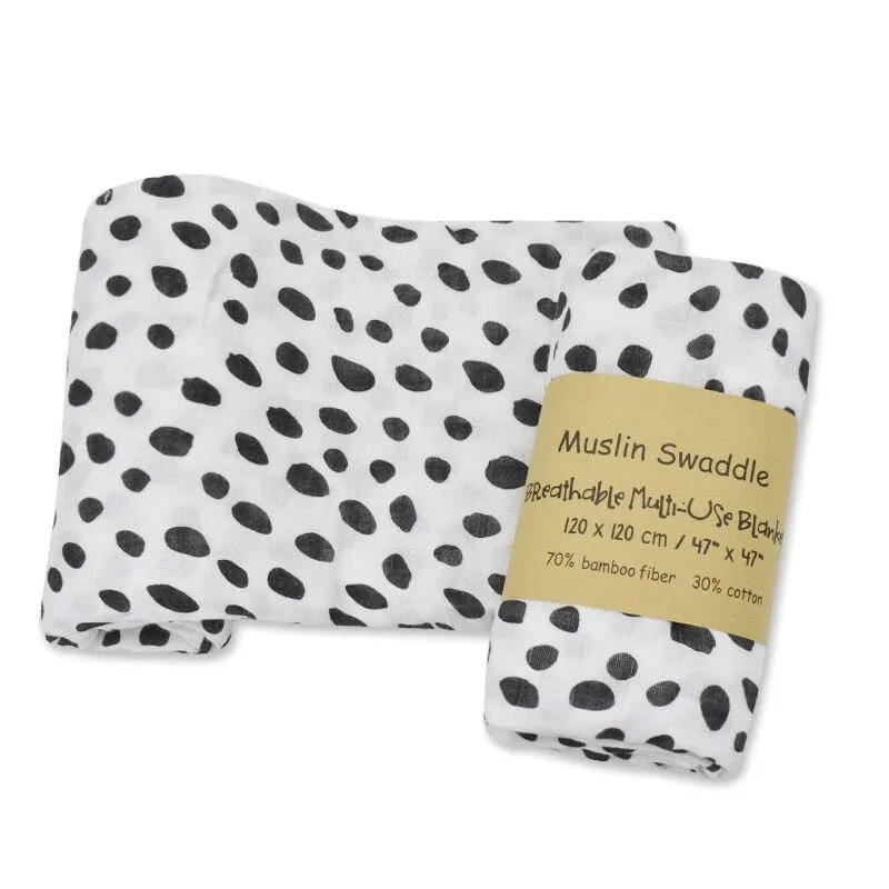 Baby Bamboo Cotton Breathable Soft Muslin Wrap Blankets