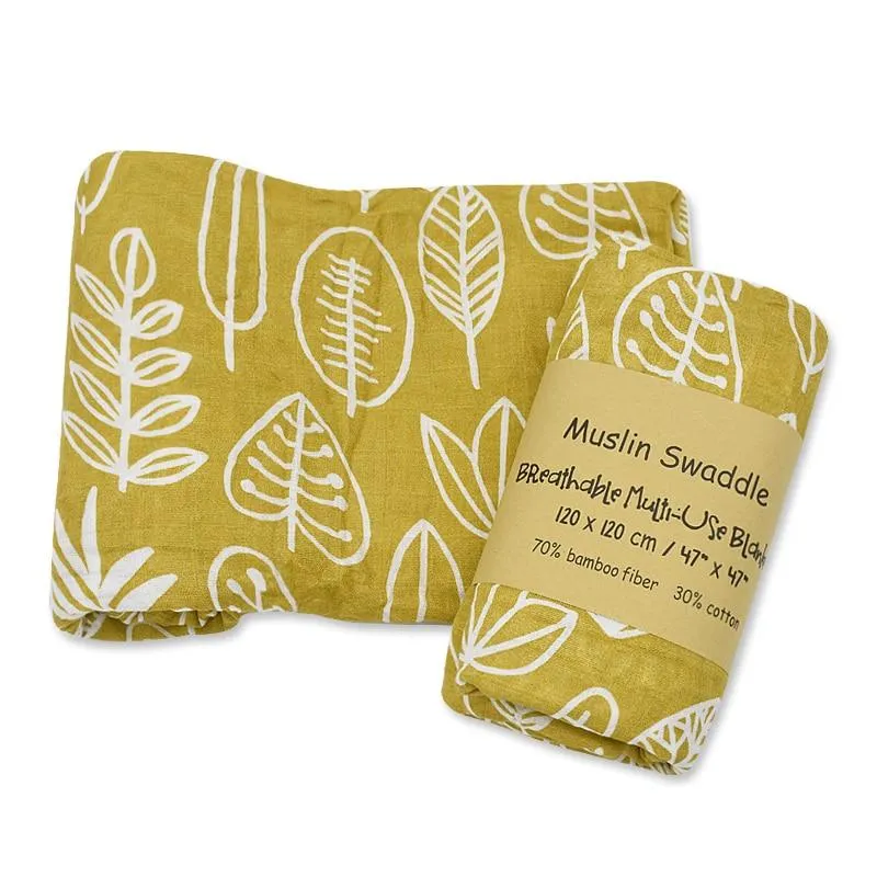 Baby Bamboo Cotton Breathable Soft Muslin Wrap Blankets