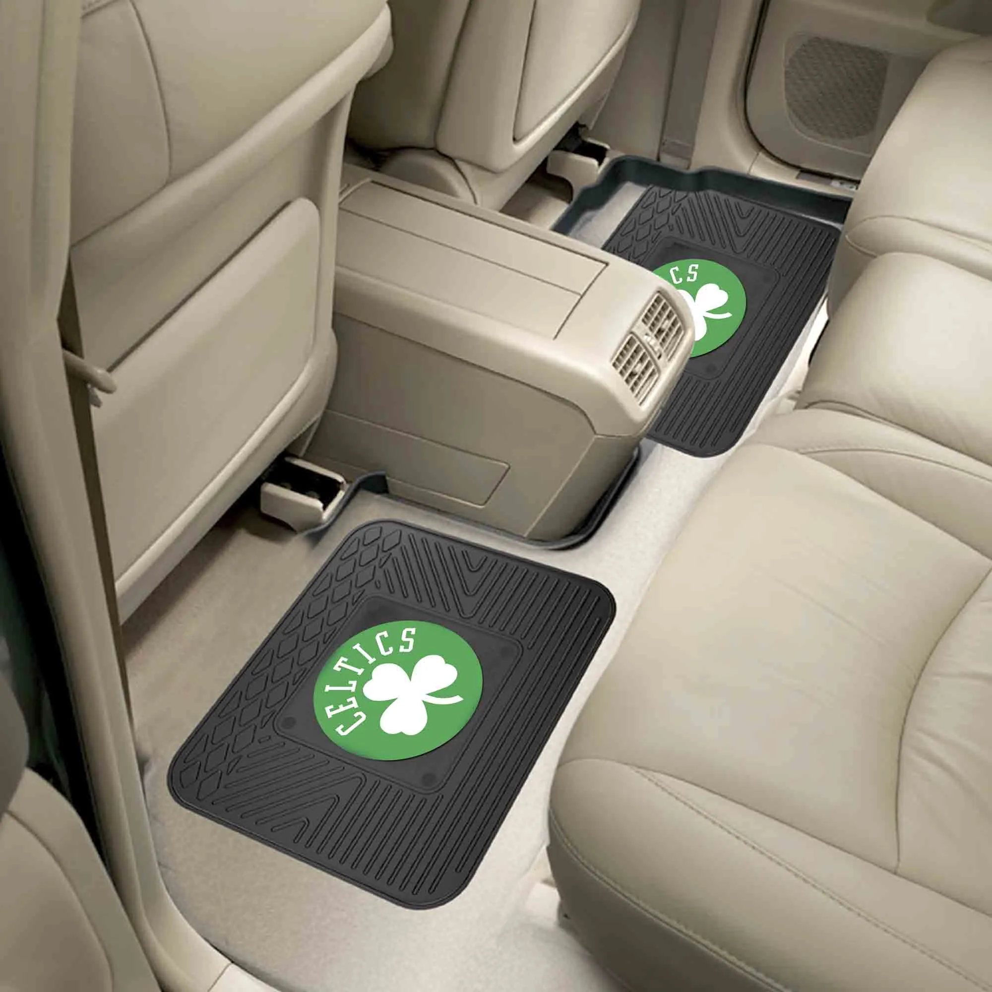 Boston Celtics Back Seat Car Utility Mats - 2 Piece Set