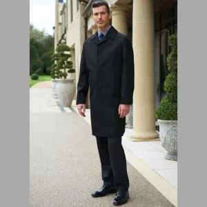 Brook Taverner Black Whip Cord RainCoat.--