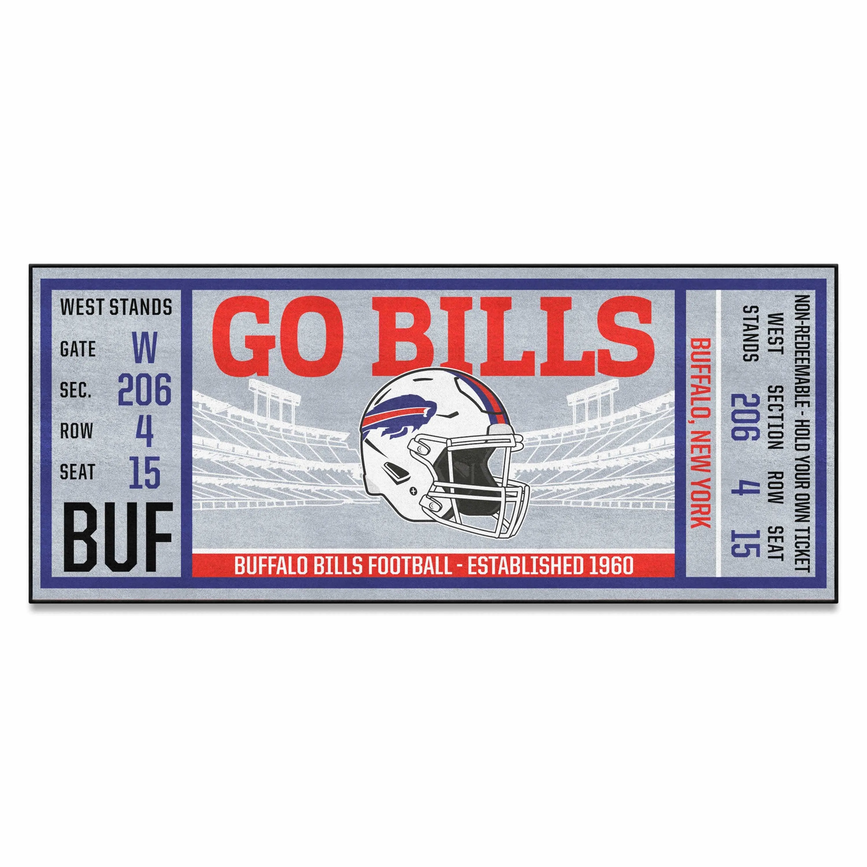 Buffalo Bills Ticket Runner Rug - 30in. x 72in.