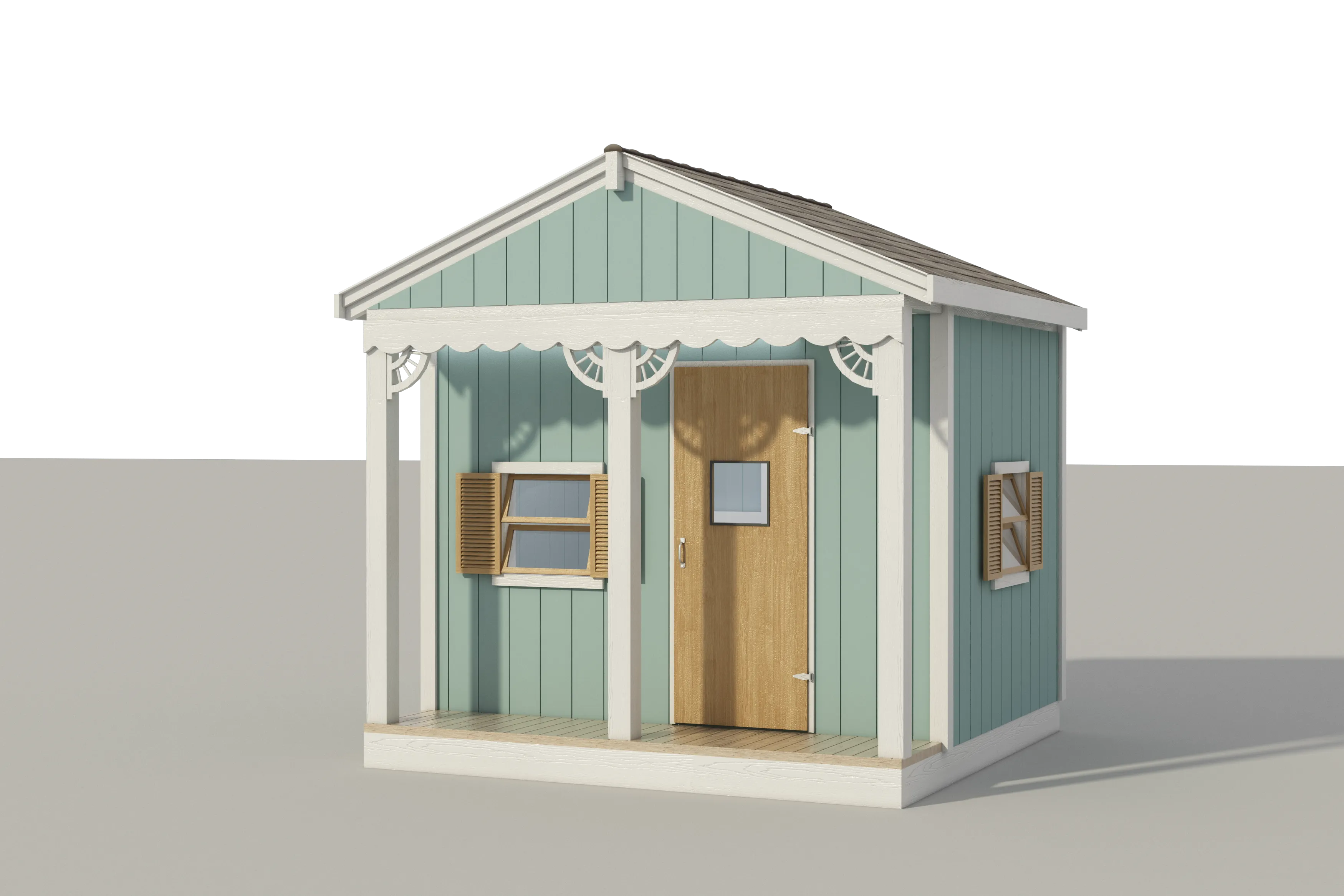 Build A Playhouse for Kids DIY Plans - Micro Cottage - Guest House Backyard Storage Shed 8' x 8'