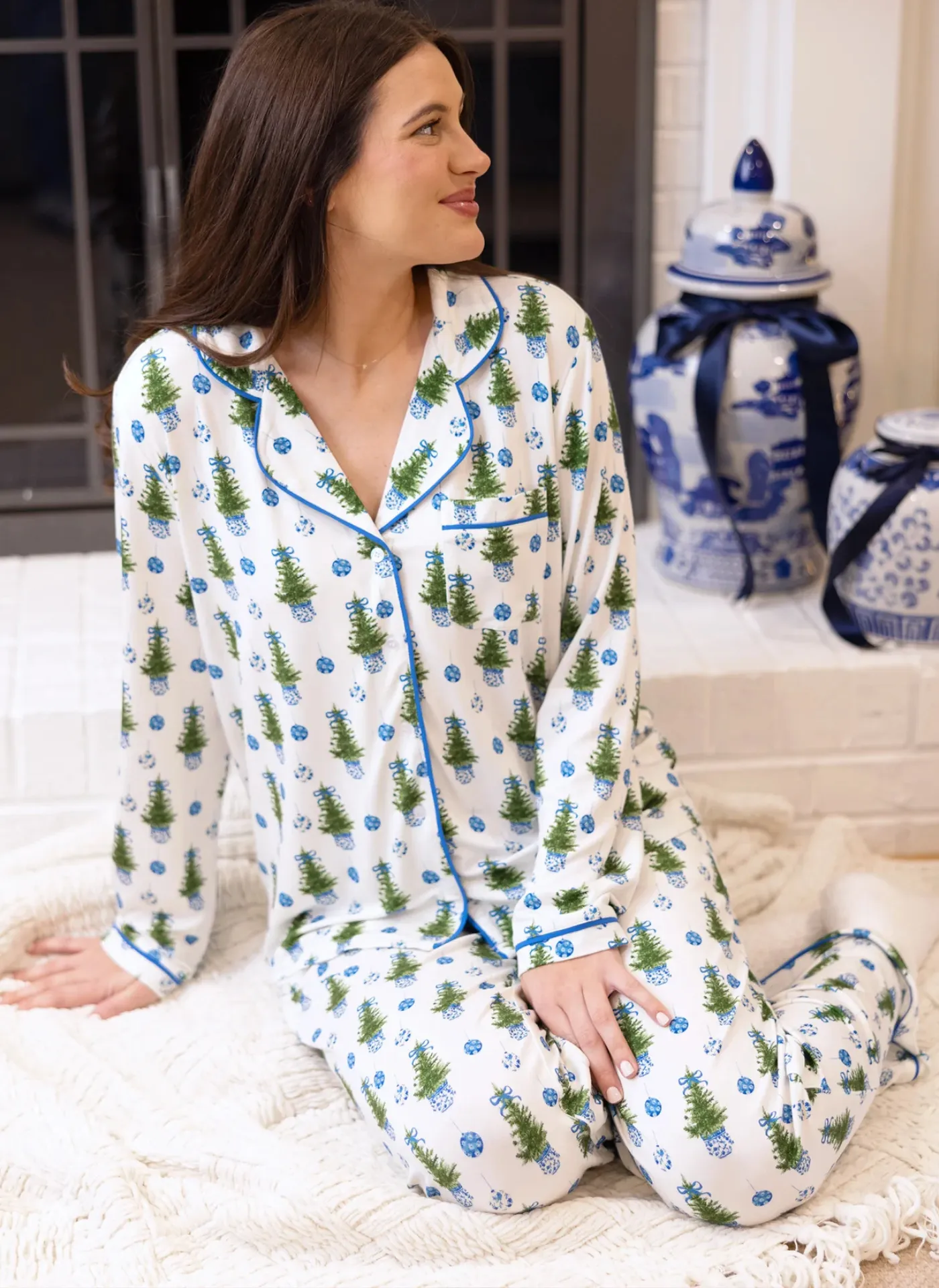 Charlotte Long Pajama- Fancy & Festive Tree