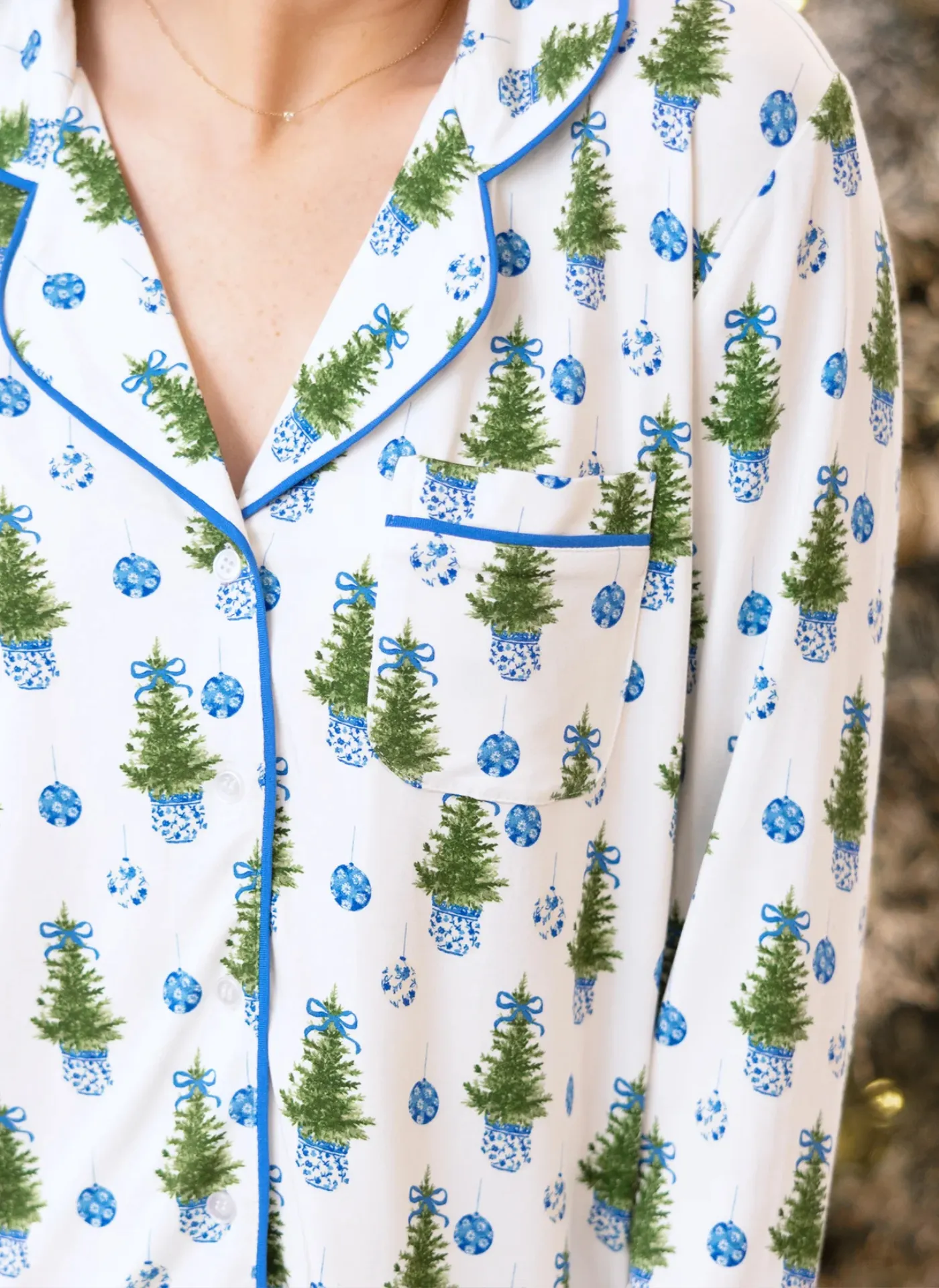 Charlotte Long Pajama- Fancy & Festive Tree