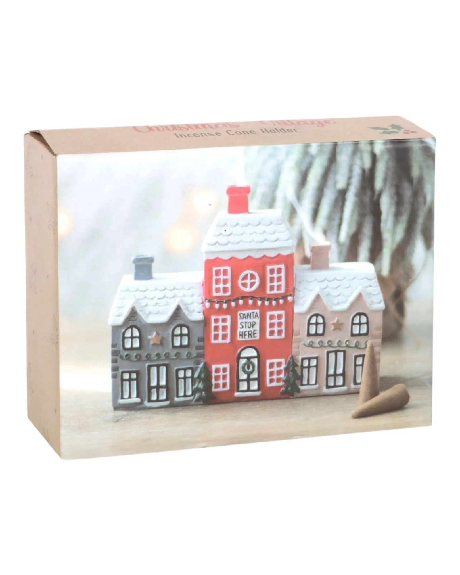 Christmas Village Tealight & Incense Cone Burner