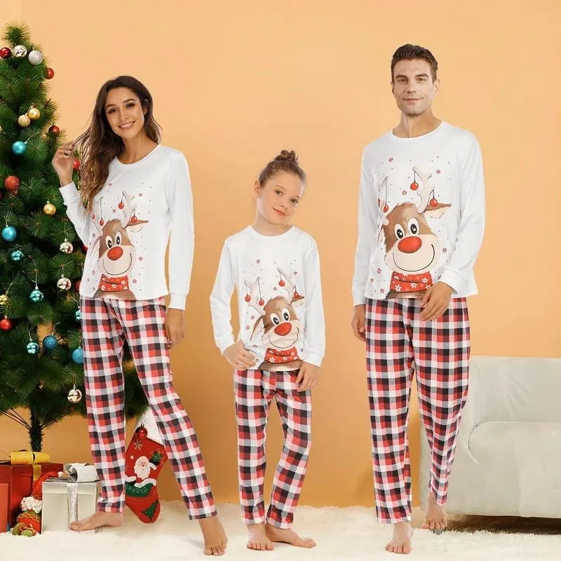 Deer Xmas Sleepwear Pajamas