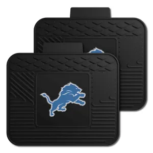 Detroit Lions Back Seat Car Utility Mats - 2 Piece Set