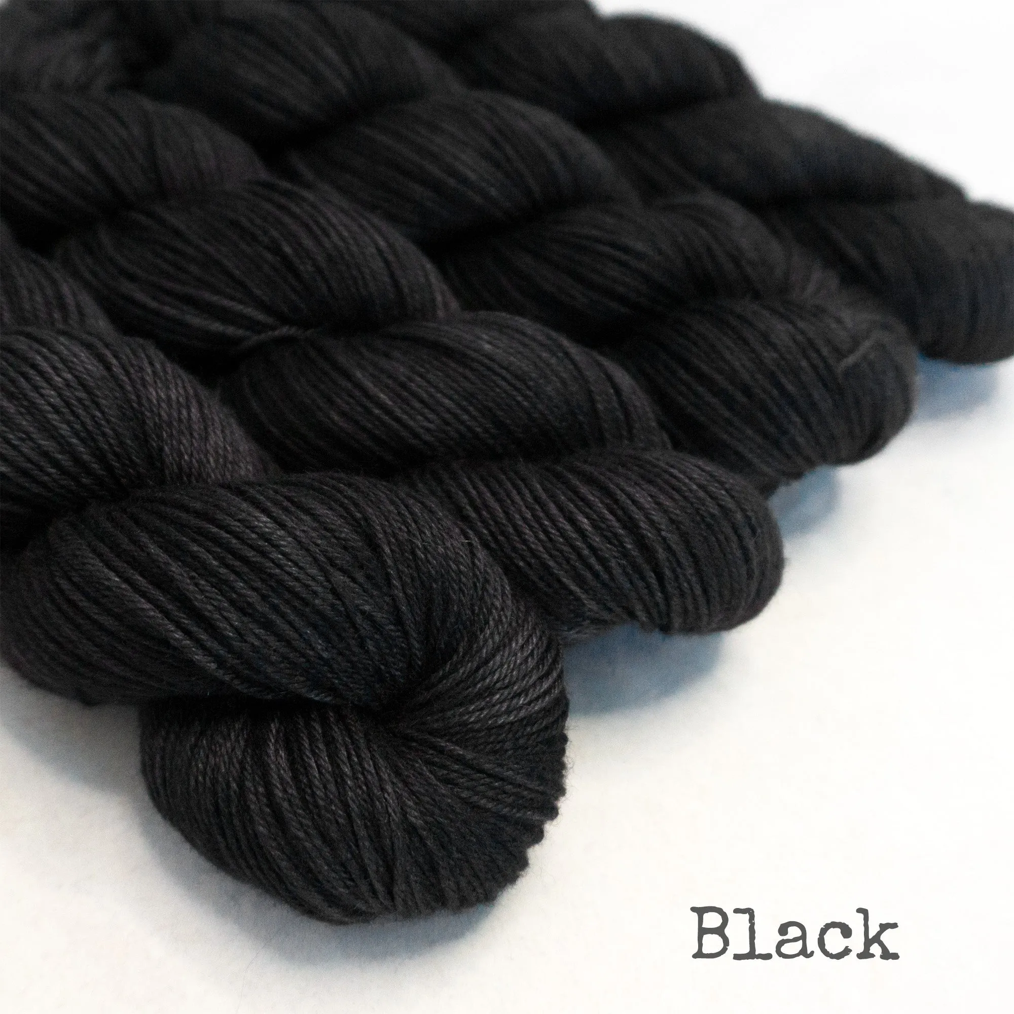 DK Yakity Yak Yarn - Black Semi Solid