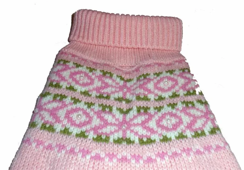 Dog Sweaters-Pink Fair Isle