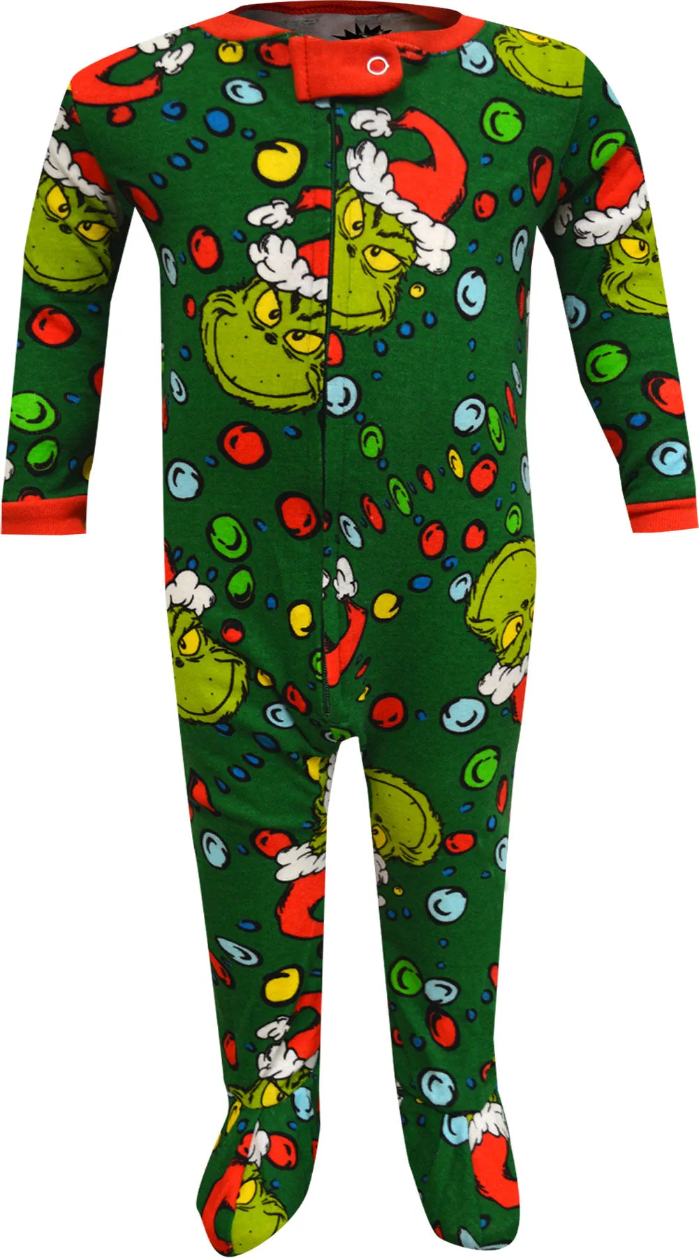 Dr Seuss Grinch Christmas Fun Infant Cotton One Piece Pajama