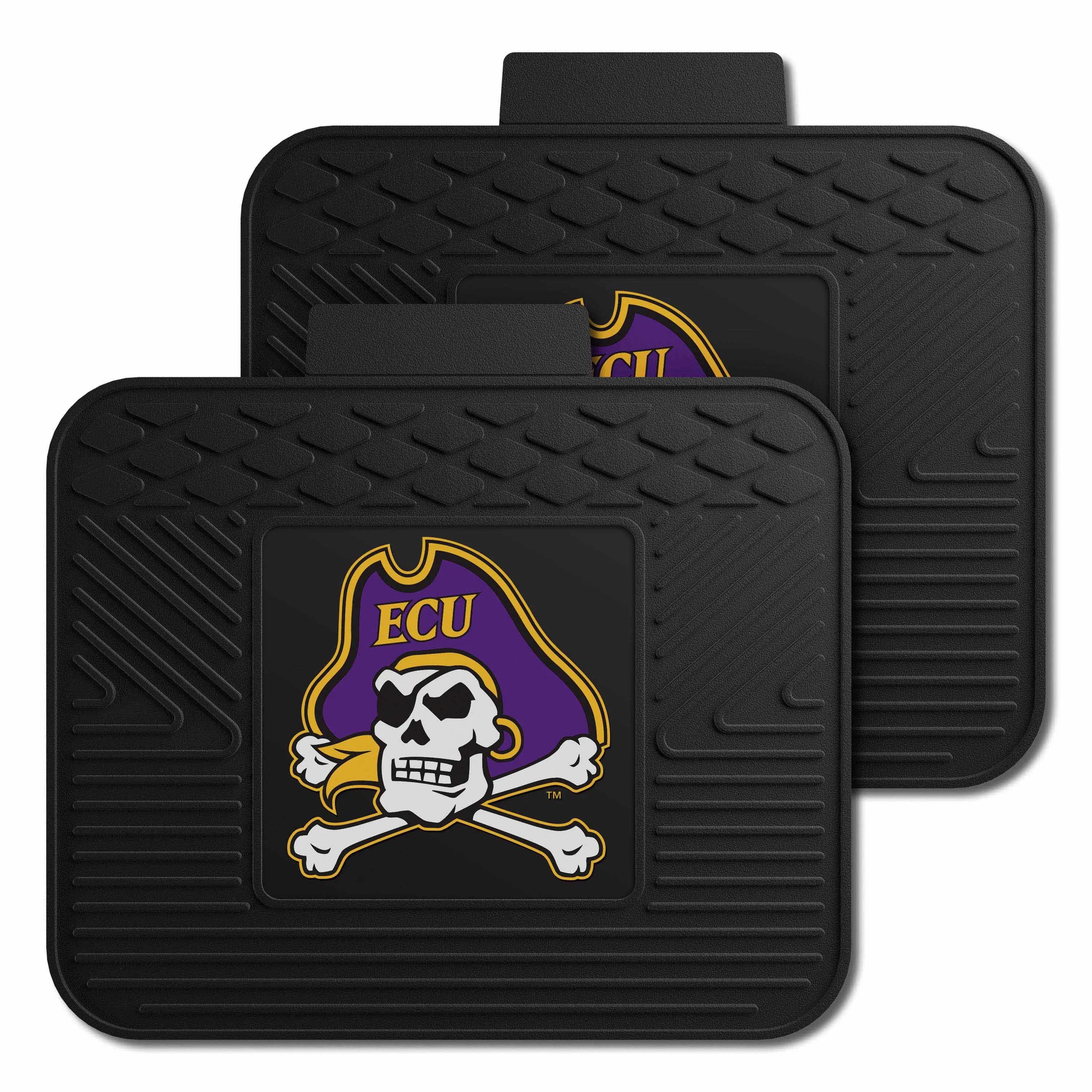 East Carolina Pirates Back Seat Car Utility Mats - 2 Piece Set