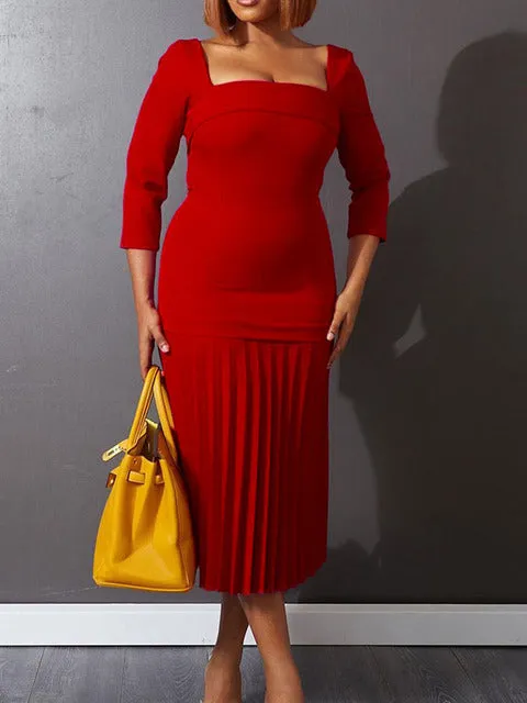 Elegant Plus Size Comfortable Slim Fit Dress