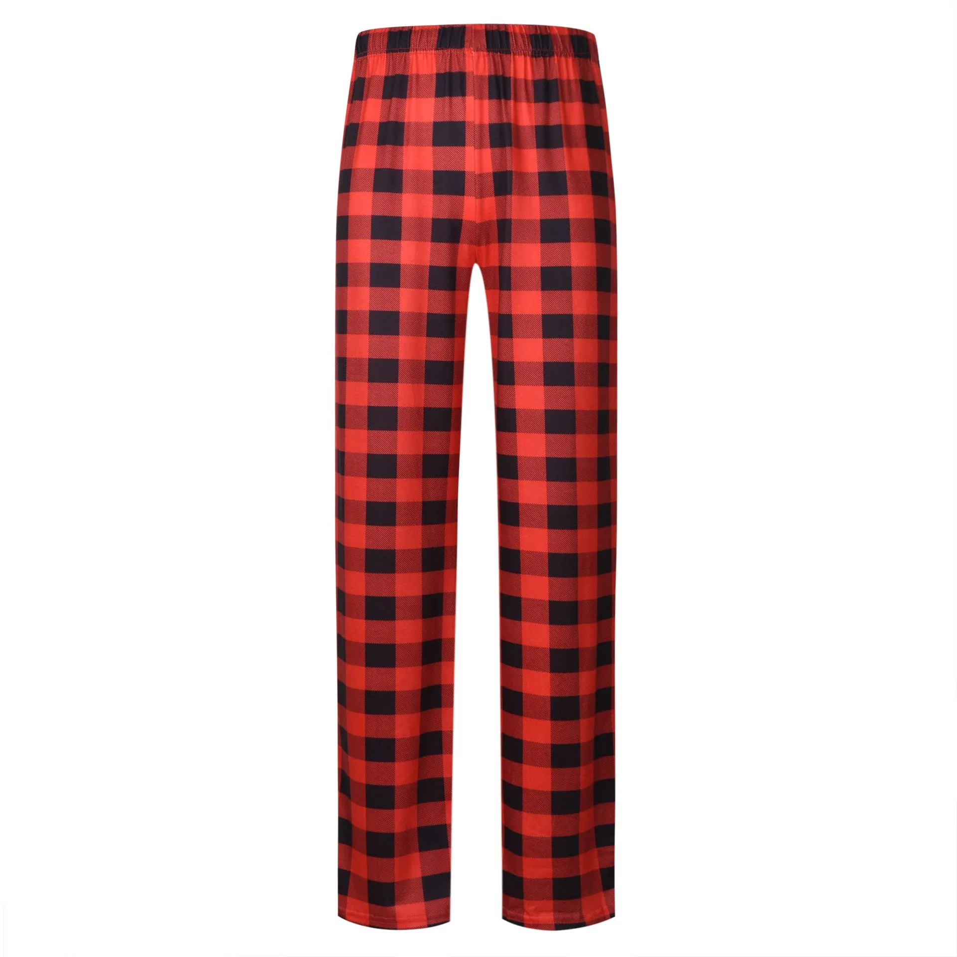 Family Matching Bear Print Plaid Pajamas Set