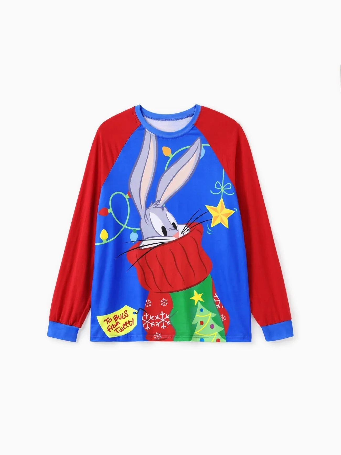 Family Matching Looney Tunes Printed Christmas Pajamas Set