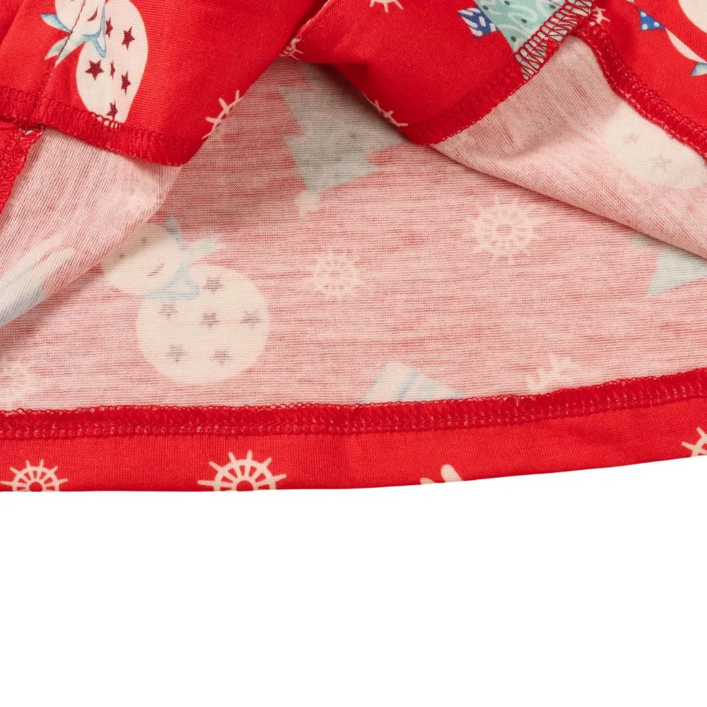 Family Matching Polar Bear Fleece Red Pajamas Sets