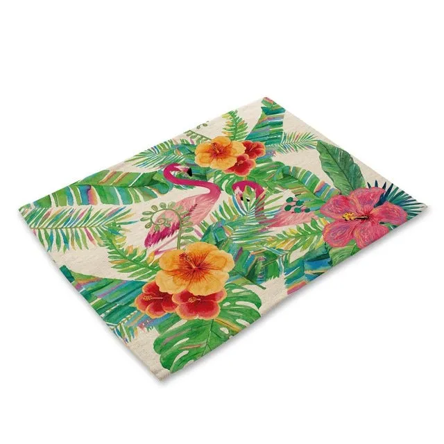 Flower and Flamingo Table Mats