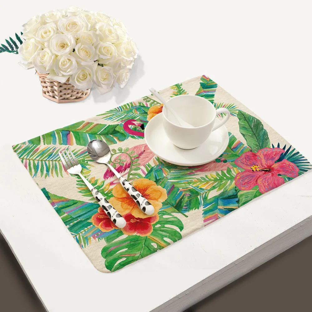 Flower and Flamingo Table Mats