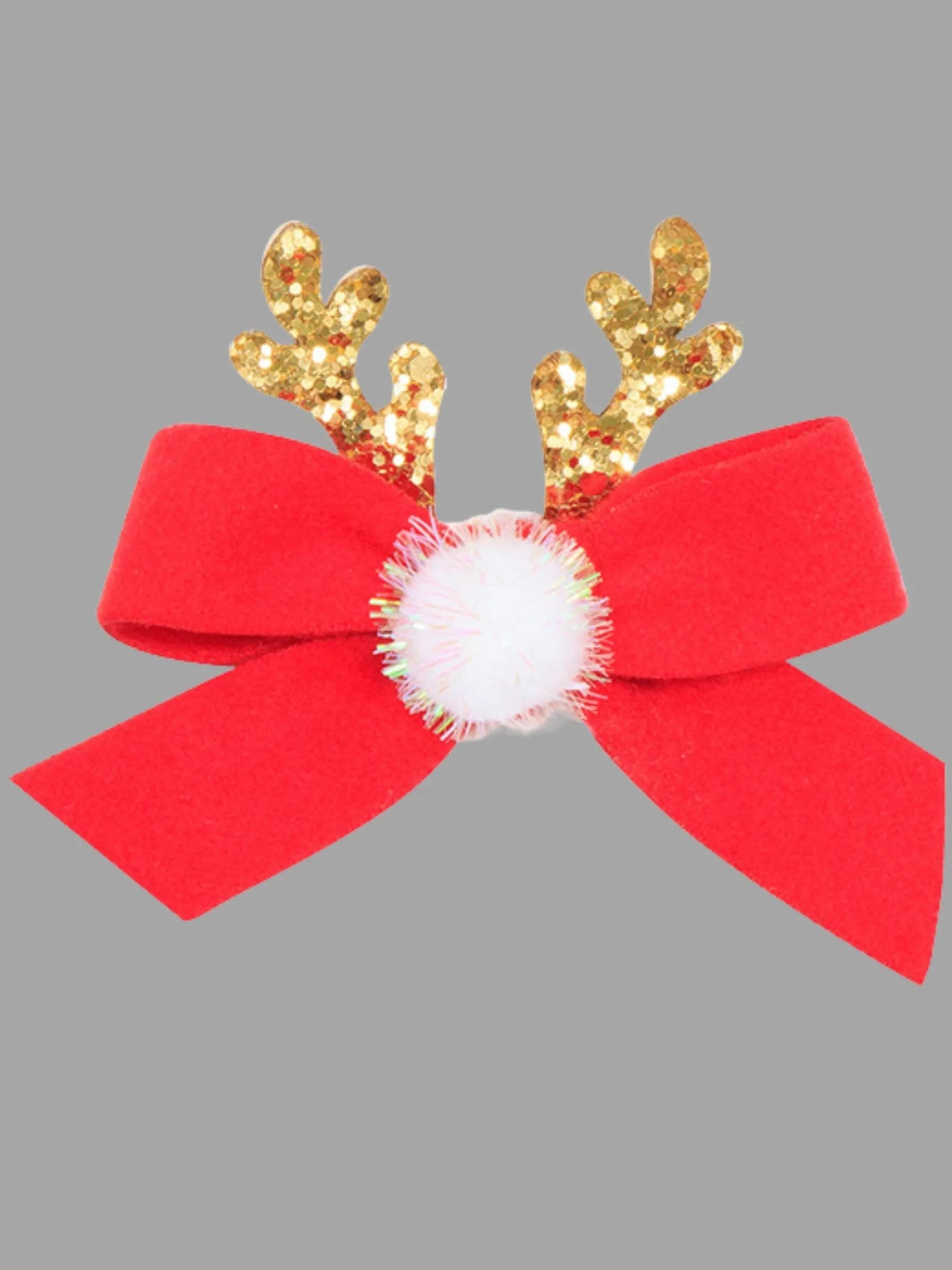 Girls Most Wonderful Time Holiday Bow Clip