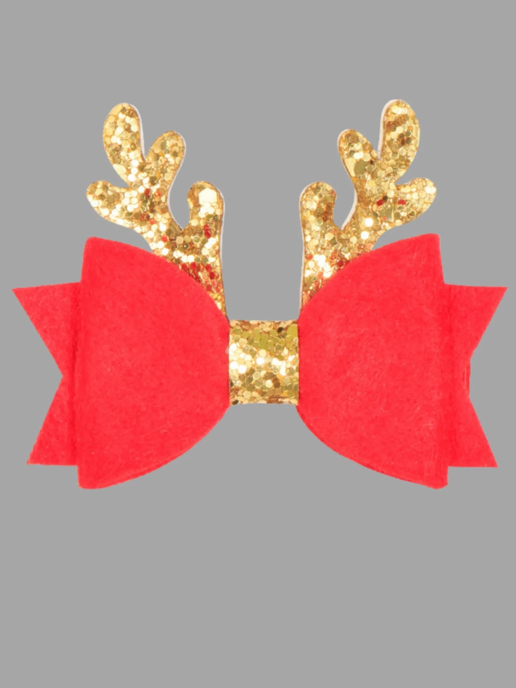 Girls Most Wonderful Time Holiday Bow Clip