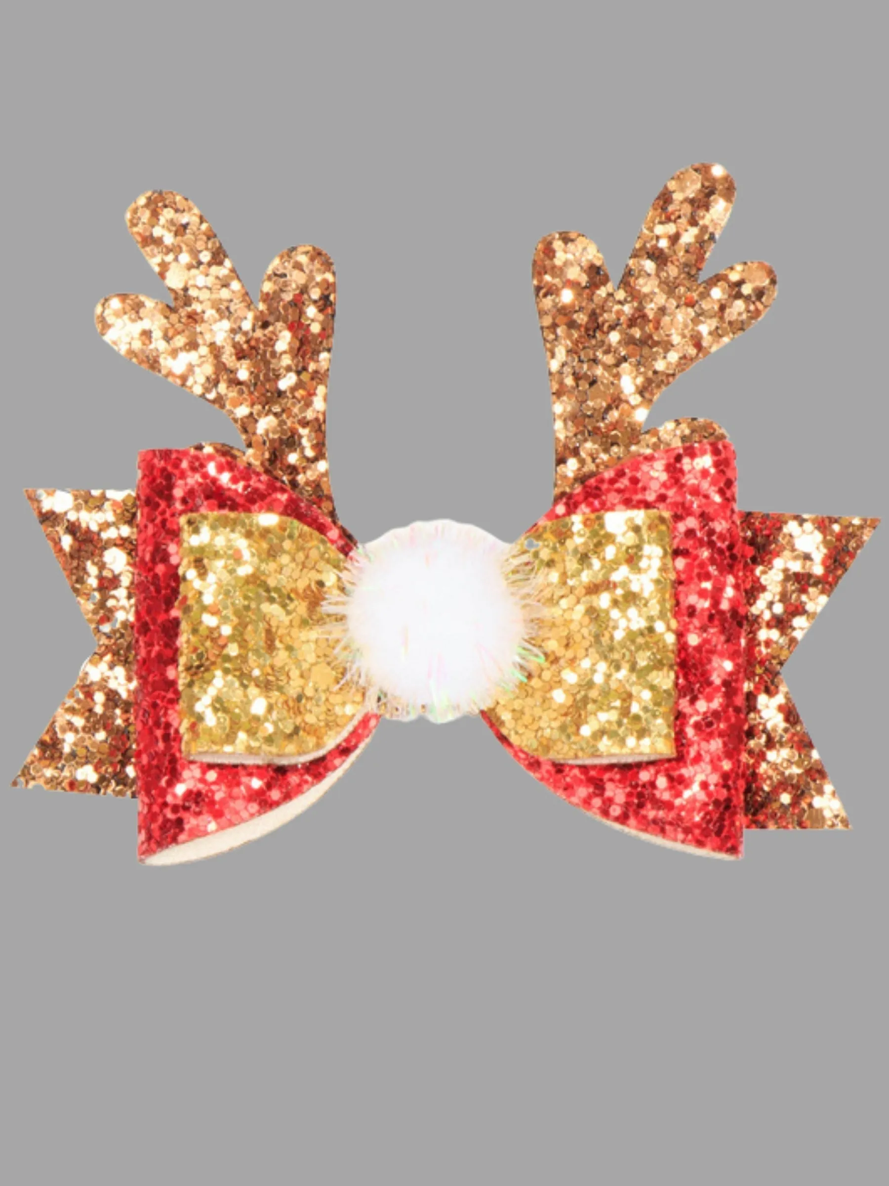 Girls Most Wonderful Time Holiday Bow Clip