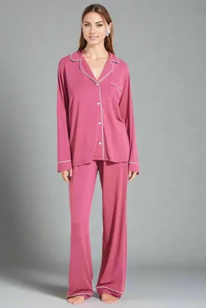 Gisele Long PJ Set in Raspberry