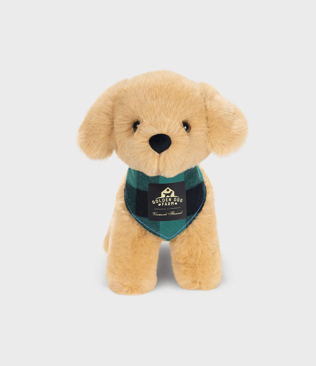 Golden Dog Farm 8" Plush Retriever - Green Buffalo