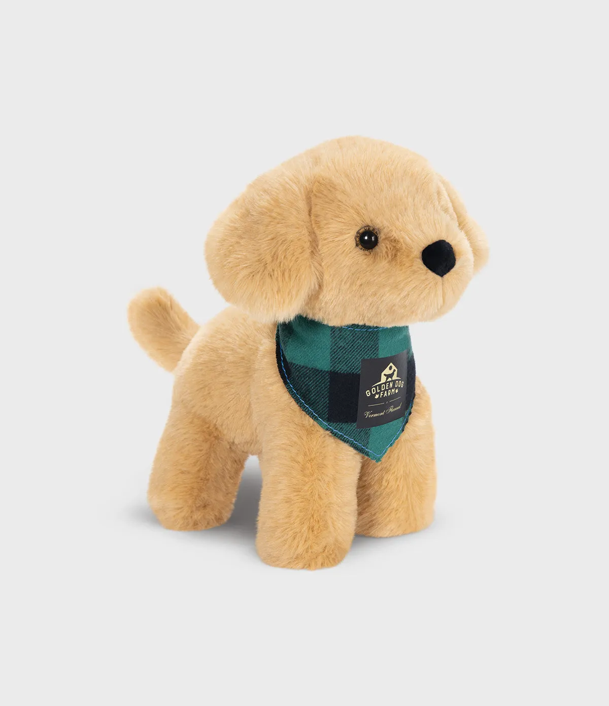 Golden Dog Farm 8" Plush Retriever - Green Buffalo