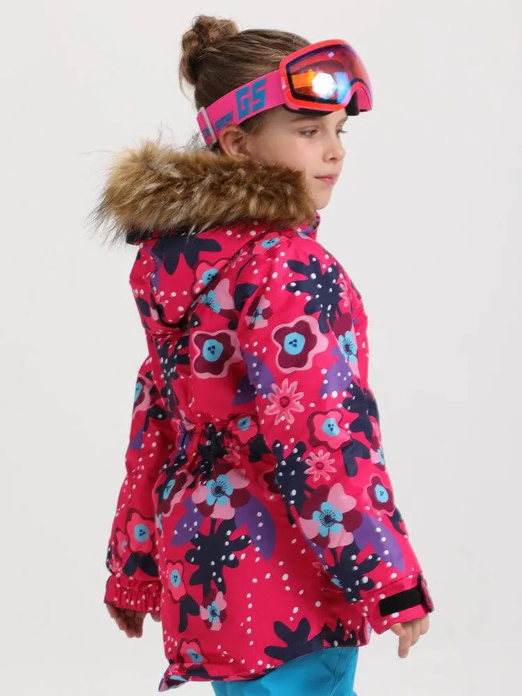 Gsou Snow Kids Camouflage Flower Jacket