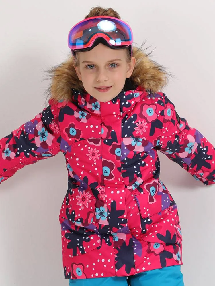 Gsou Snow Kids Camouflage Flower Jacket