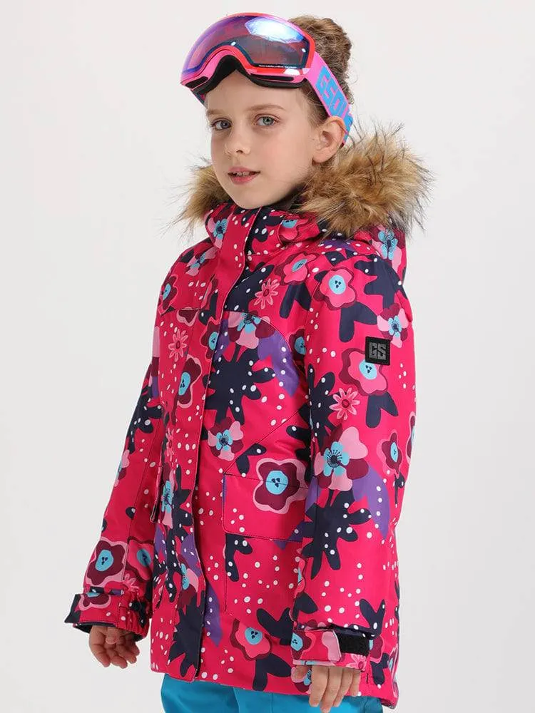 Gsou Snow Kids Camouflage Flower Jacket