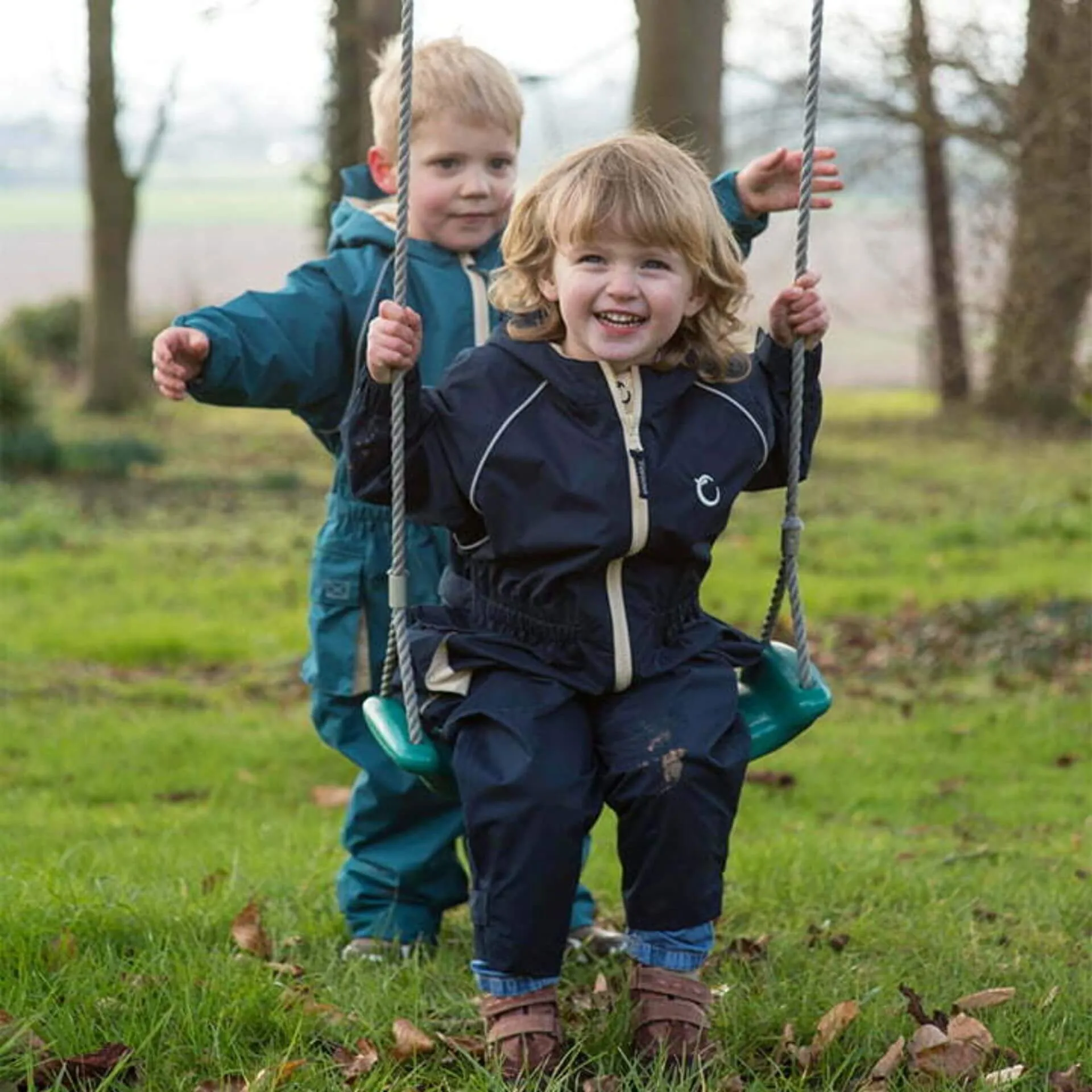 Hippychick Toddler All-In-One Waterproof Fleece Lined Suit (Midnight Blue)