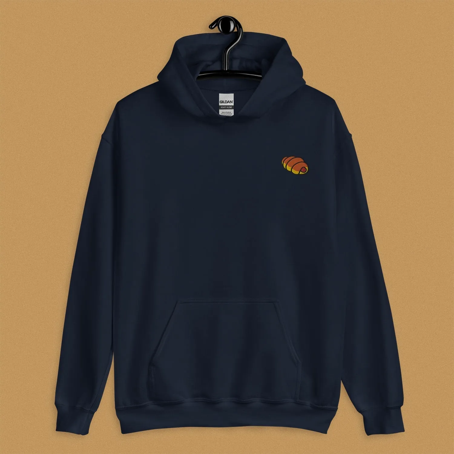 Hot Dog Bun Embroidered Hoodie