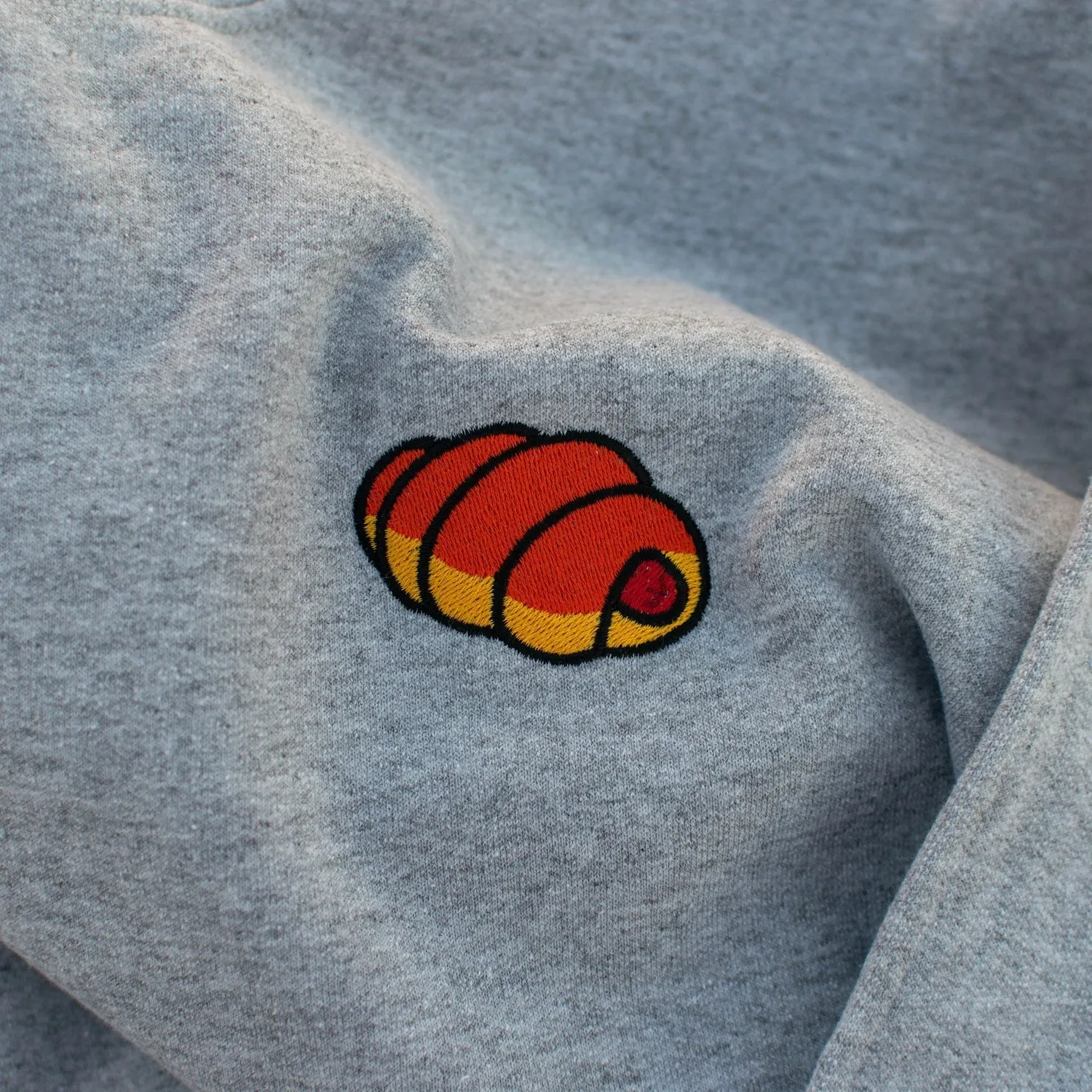 Hot Dog Bun Embroidered Hoodie