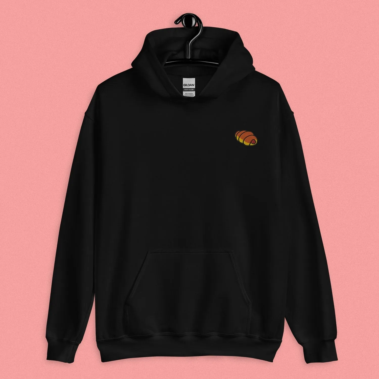 Hot Dog Bun Embroidered Hoodie