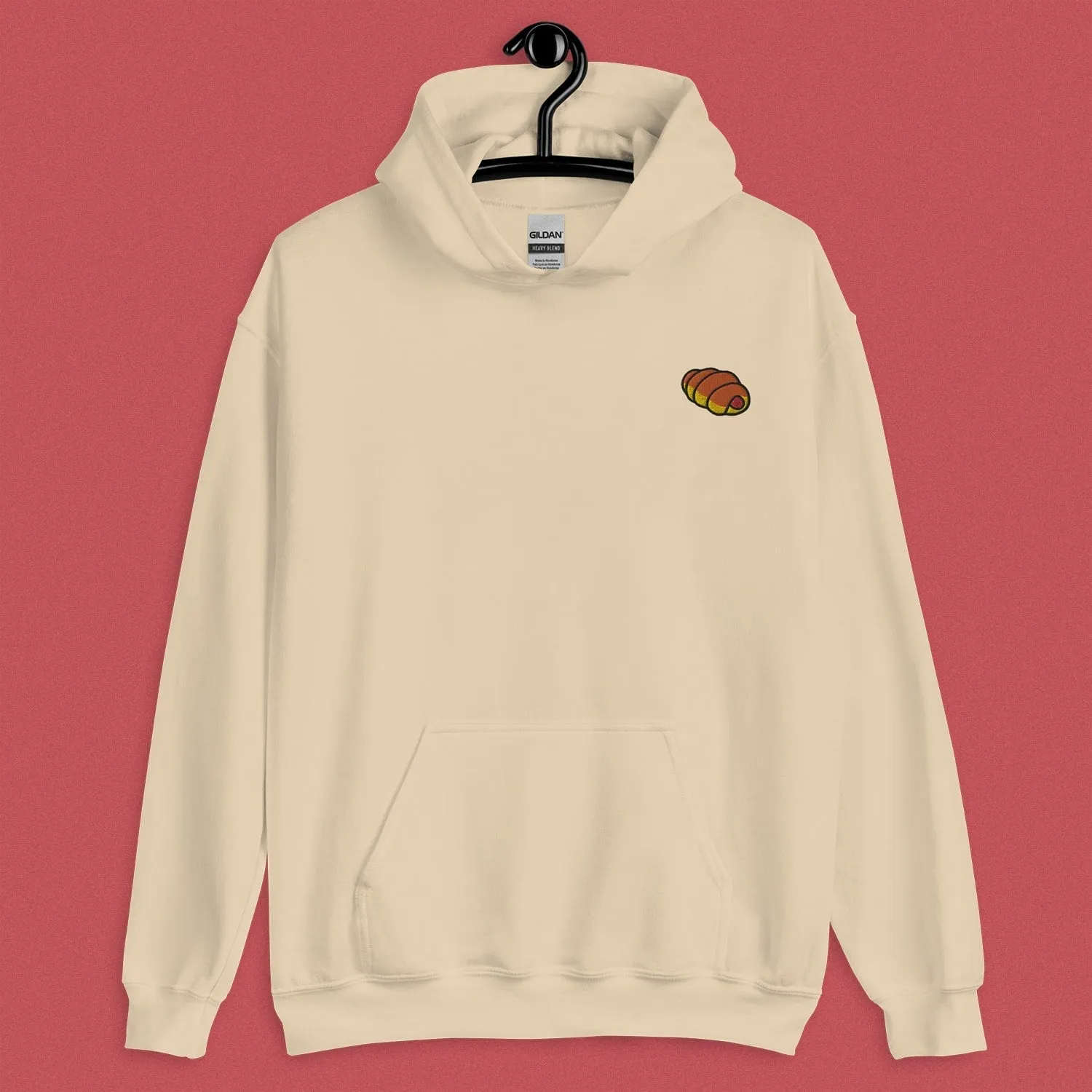 Hot Dog Bun Embroidered Hoodie