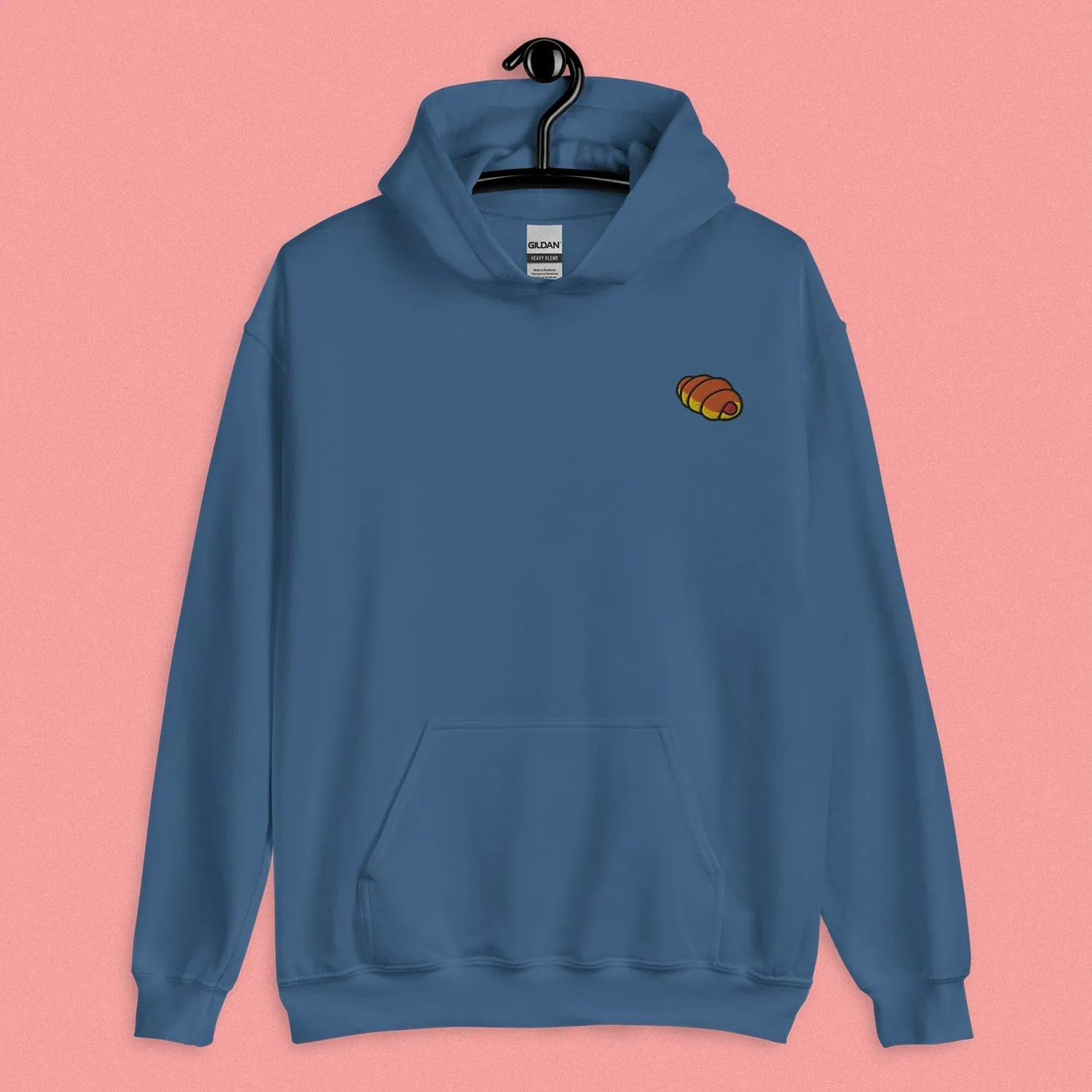 Hot Dog Bun Embroidered Hoodie