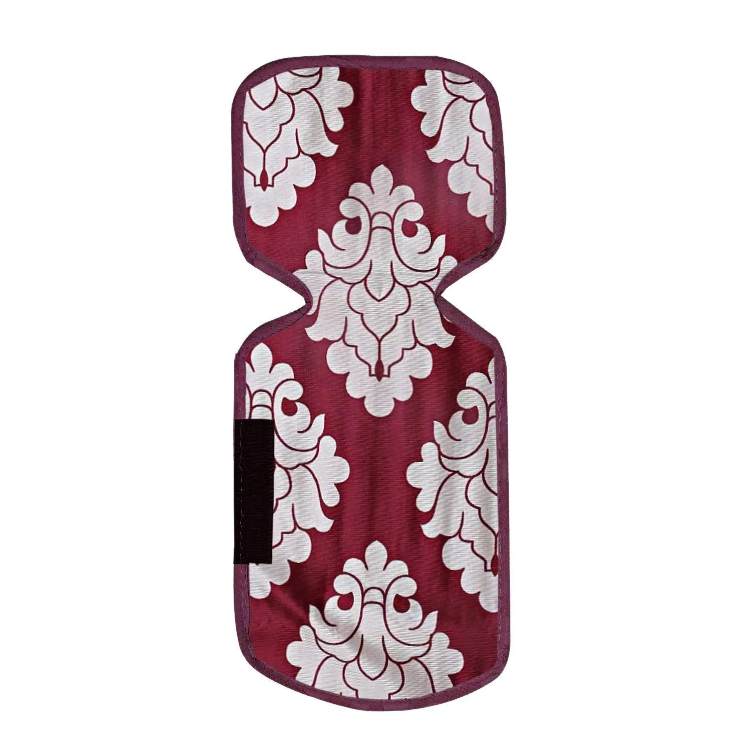 Kuber Industries Flower Design 3 Pieces PVC Fridge Mats,2 Piece Handle Cover and 1 Piece Fridge Top Cover (Maroon, Ctktc34068, Standard, Polyvinyl Chloride)