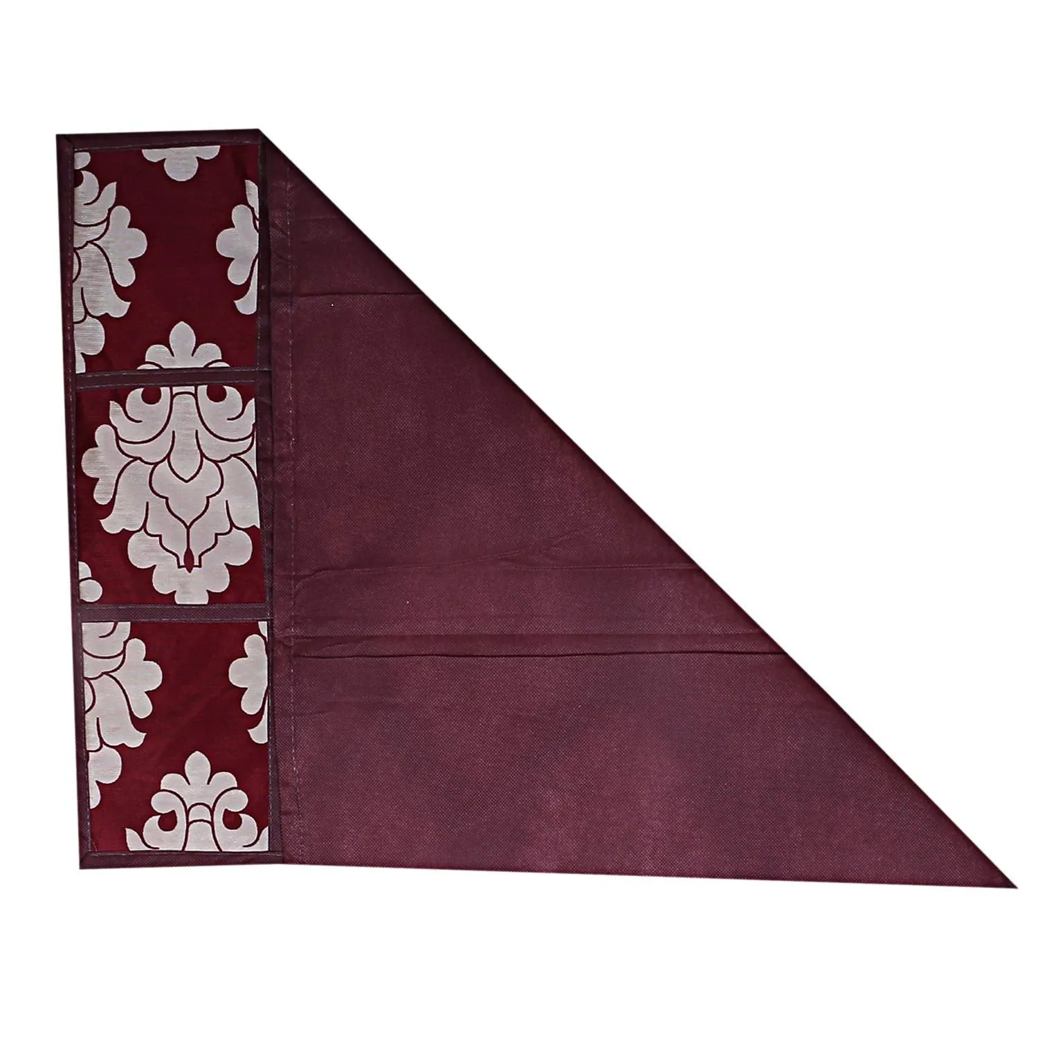 Kuber Industries Flower Design 3 Pieces PVC Fridge Mats,2 Piece Handle Cover and 1 Piece Fridge Top Cover (Maroon, Ctktc34068, Standard, Polyvinyl Chloride)