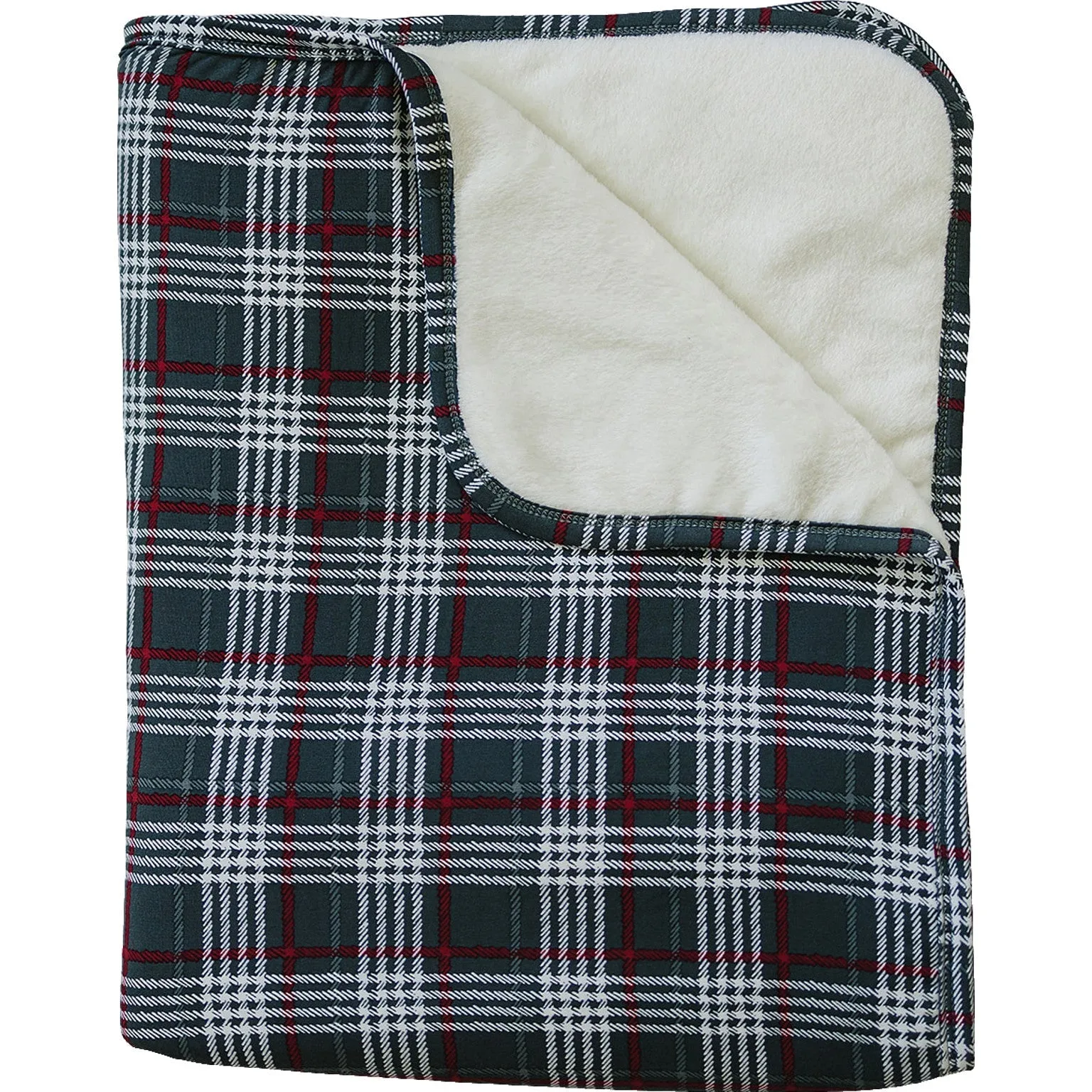 Mebie Baby Bamboo Fleece Quilt - Green Plaid