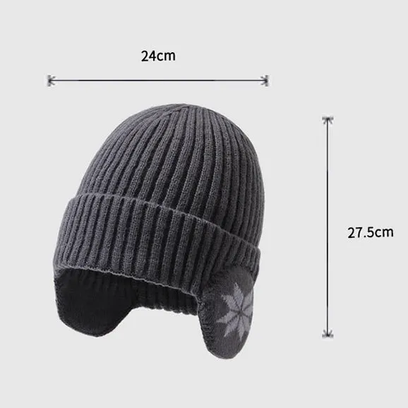 Men's Outdoor Cycling Warm Ear Protection Windproof Knitted Hat