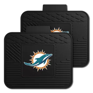 Miami Dolphins Back Seat Car Utility Mats - 2 Piece Set